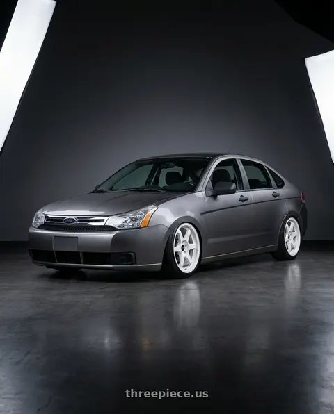 2008 Ford Focus with Vors TR37 4x108 17x8 +35 White wheels