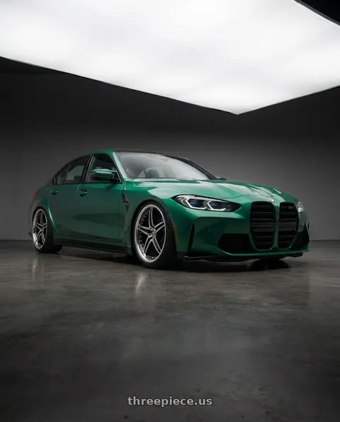 2022 BMW M3 with Motegi MR107 D5S 5X110 16X7 +45 GLOSS BLACK MACHINED wheels