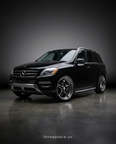 2014 Mercedes-Benz ML550 with Asanti Forged AF157 5x120 22x10 +32 Chrome & Black wheels