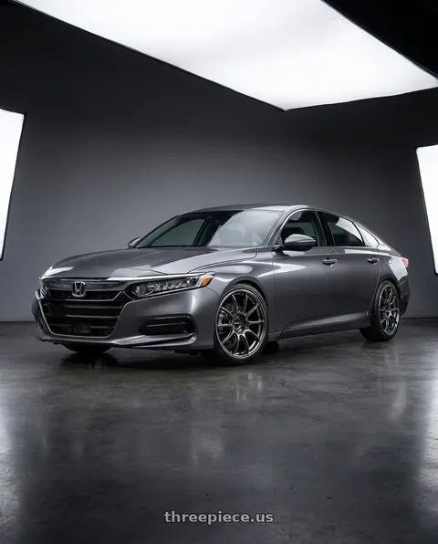 2019 Honda Accord LX with Advan Racing RZII 5x114.3 18x9.0 +35 RACING HYPER BLACK & RING wheels