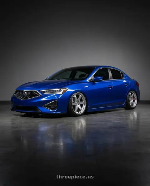 2021 Acura ILX with Volk Racing TE37SL 5x114.3 18x11 +18 DIAMOND SILVER wheels
