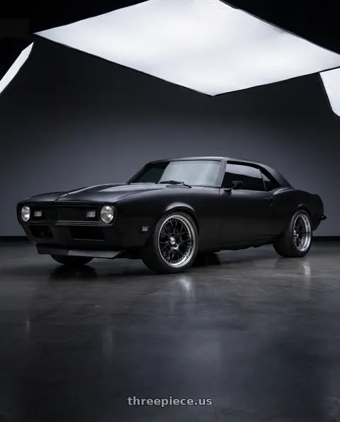 1968 Chevrolet Camaro with SSR Professor MS3 5x120.65 18x10+-1 NR Disk Flat Black wheels