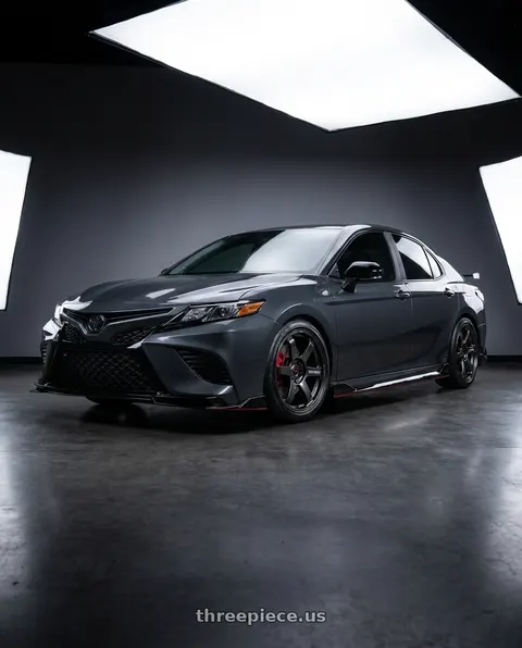 2024 Toyota Camry with Volk Racing TE37 SAGA S-PLUS 5x114.3 19x9+35 Shining Black Metal wheels