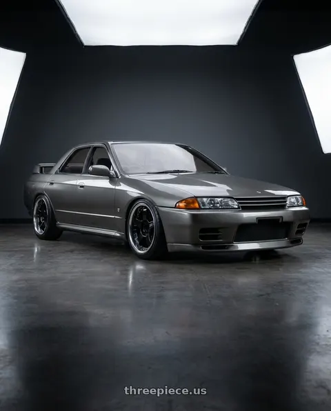 1992 Nissan Skyline GTS-4 with SSR Professor SP1R 4X100 17X8.5 0 HP Disk Black wheels