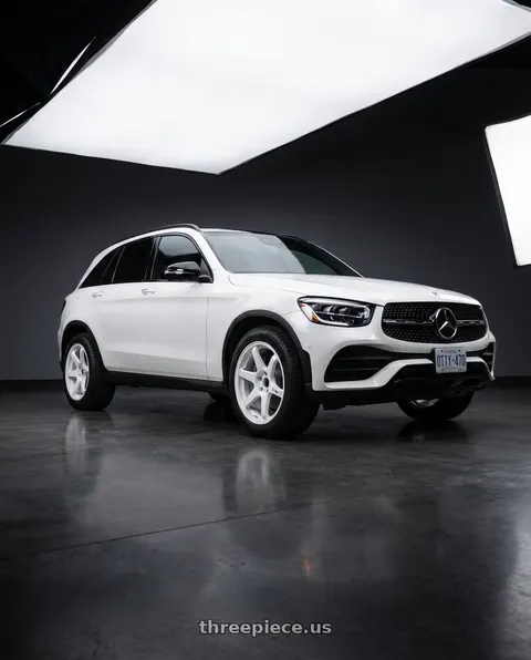2022 Mercedes-Benz GLC300 with Enkei T6R 5x114.3 18x9.5+38 Vanquish White wheels