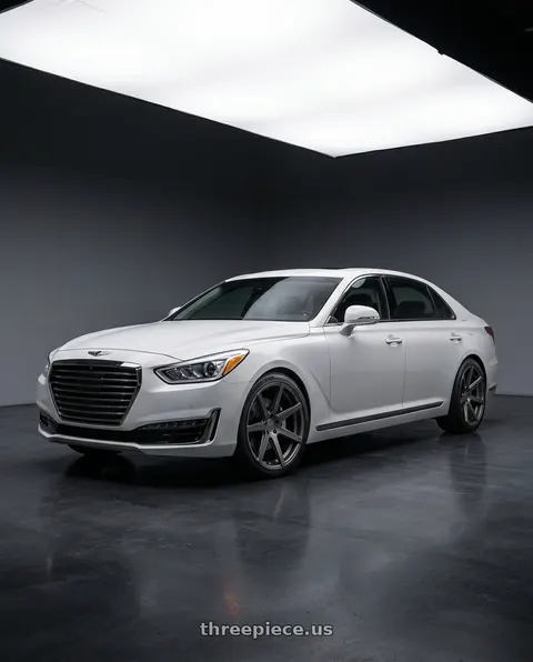 2018 Genesis G90 Ultimate with Rohana RC7 5x114.3 20x10+40 Matte Graphite wheels