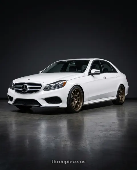 2016 Mercedes-Benz E350 with Work Emotion D9r 5x112 19x9.5 +38 Matte Bronze wheels