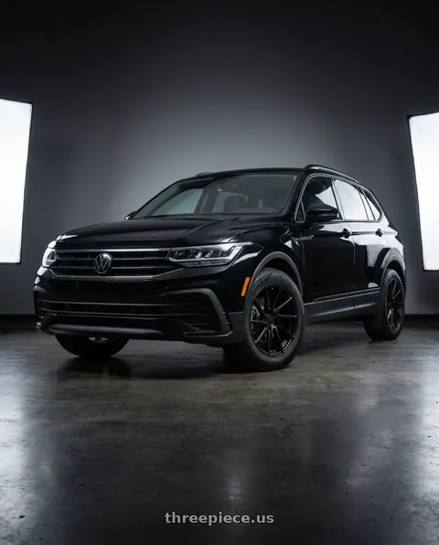 2022 Volkswagen Tiguan with TSW WATKINS 5X112 20X10 +40 DOUBLE BLACK - MATTE BLACK W/ GLOSS BLACK FACE wheels