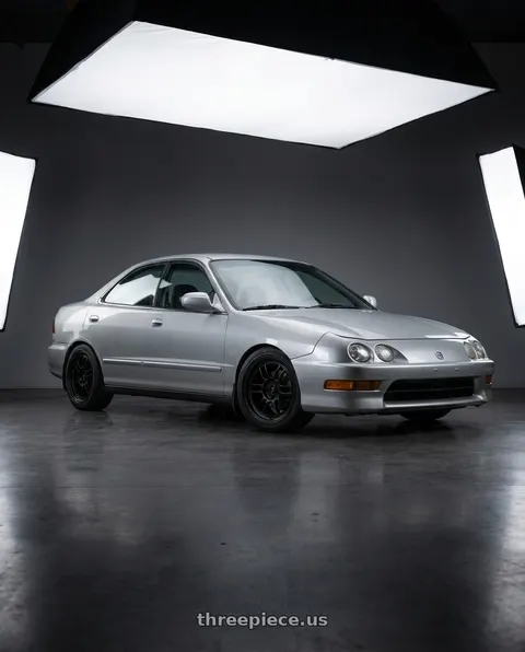 1998 Acura Integra with Enkei RPF1 4x100 16x7+43 Black wheels