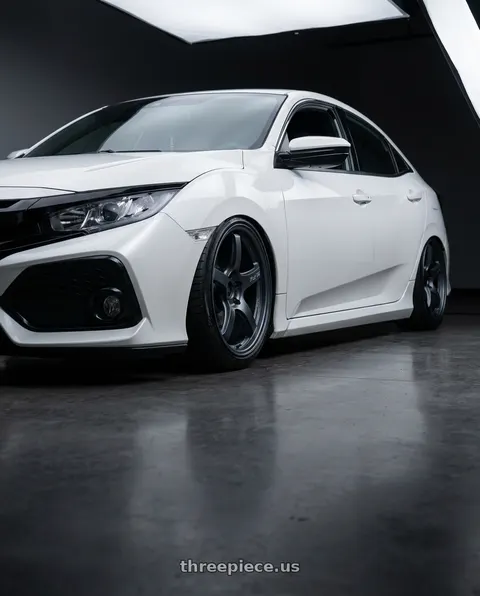 2019 Honda Civic with Gram Lights 57CR 5x114.3 19x9.5+25 Gunblue II wheels