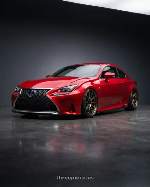 2018 Lexus RC F with Advan Racing RS-DF Progressive 5x114.3 19x10+22 Dark Bronze Metallic wheels