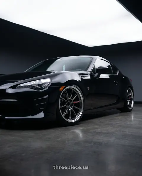 2019 Toyota 86 with Work Emotion Zr10 5x100 17x8 +35 Glim Black Diamond Rim cut wheels