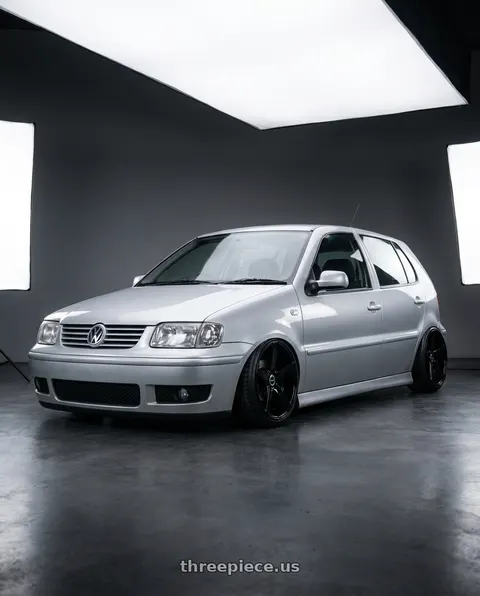 2000 Volkswagen Polo 1 4 with Strada Perfetto 5x110/5x114.3 16x7.5 +35 Gloss Black wheels