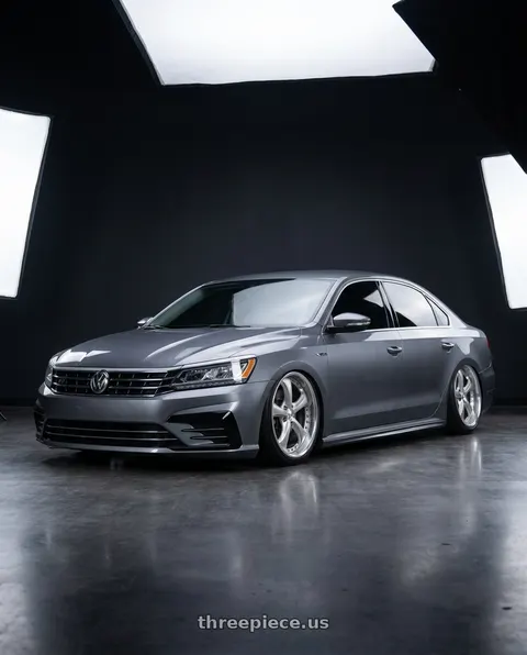 2018 Volkswagen Passat R-Line with Work Wheels VS-KF 5x112 19x9+41 Light Grey Silver L Disk FULL REVERSE wheels