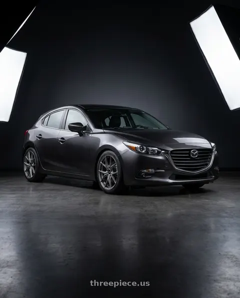 2017 Mazda 3 Grand Touring with Enkei TSR-X 45 18x8+5x114.3 Storm Gray wheels