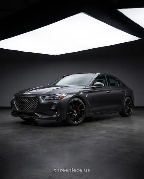 2019 Genesis G70 with Enkei TS10 5x114.3 18x8.5+35 Black wheels