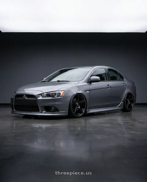 2014 Mitsubishi Lancer Ralliart with Forgestar CF5 5x114.3 18x9 +35 Gloss Black wheels