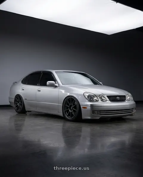 1998 Toyota Aristo V300 with Konig Dekagram 5x114.3 19x9.5+25 Semi-Matte Black wheels