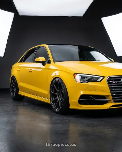 2017 Audi RS3 with Volk Racing NE24 5x112 19x11 +35 MATTE GUNBLACK wheels