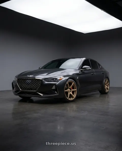 2019 Genesis G70 with Kansei K11B Tandem 5X100 18x9.5 22 Bronze wheels