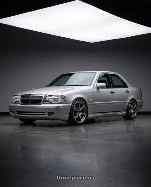 1998 Mercedes-Benz C43 AMG with Advan Racing RG-4 5x112 17x7.5 +40 RACING HYPER BLACK & RING wheels