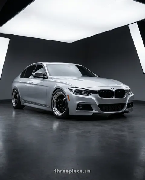 2017 BMW 340i with Work Meister S1 3P 5x120 18x8.5+35 L Disk Black wheels