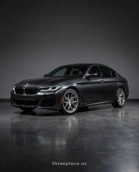 2021 BMW 540i with Rohana RFX5 5x112 19x9.5+42 Brushed Titanium wheels