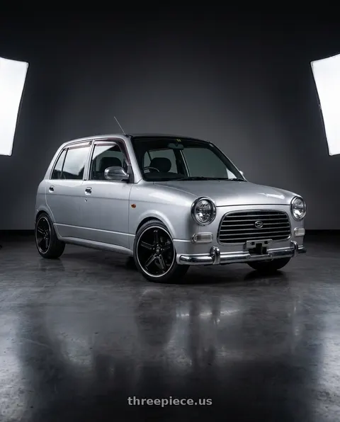 2000 Daihatsu Mira Gino with Motegi MR122 4X100/4X114.3 18X9 +45 SATIN BLACK W/ MACHINED STRIPE wheels