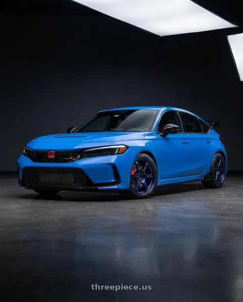 2025 Honda Civic Type R with Gram Lights 57DR 5x120 19x9.5 +45 ETERNAL BLUE PEARL wheels