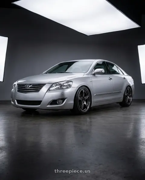 2007 Toyota Camry with Advan Racing TC4 5x120 18x9.5 +38 BLACK CHROME wheels