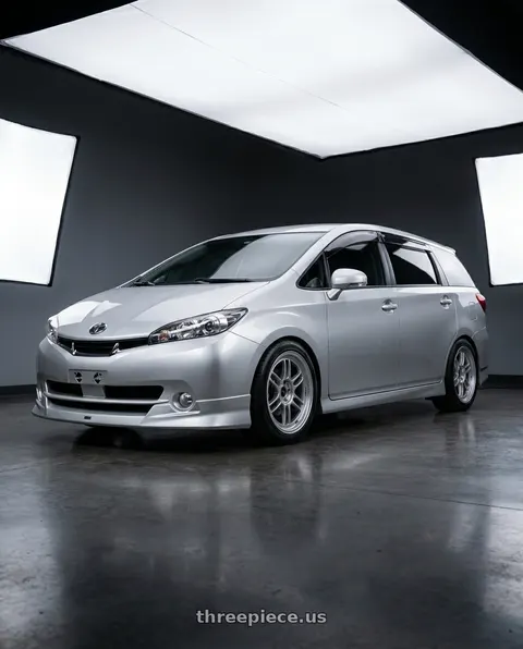 2010 Toyota wish with Enkei RPF1 5x100 17x7.5+48 Silver wheels