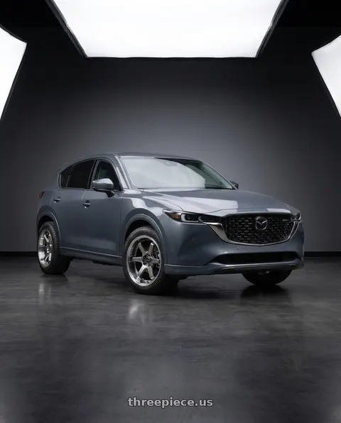 2024 Mazda CX-5 with F1R FC7 5x114 18x8.5 +38 Hyper Black/Polish Lip wheels