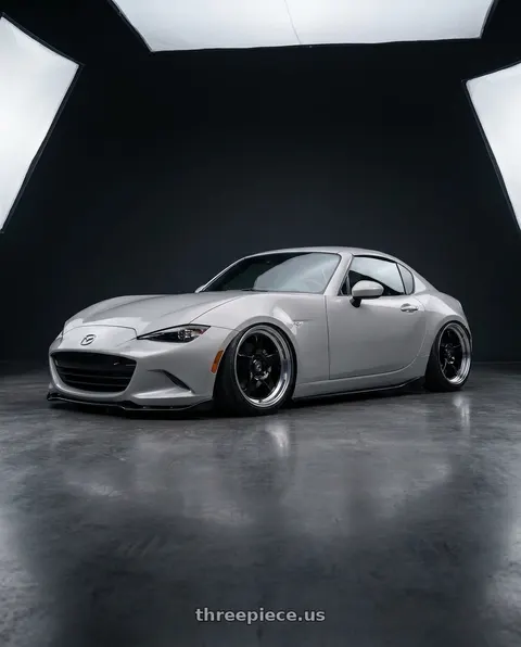 2021 Mazda MX-5 Miata with Forgestar D5 Drag 5x114.3 17x10 +50 Gloss Black Machined wheels