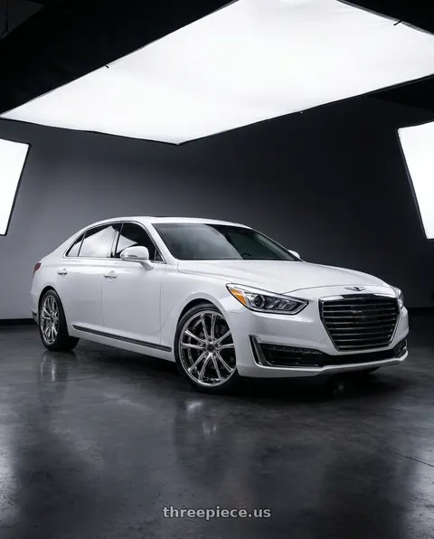 2018 Genesis G90 Ultimate with Asanti Black ABL-1 PEGASI 5X114.3 20X8.5 +35 CHROME wheels
