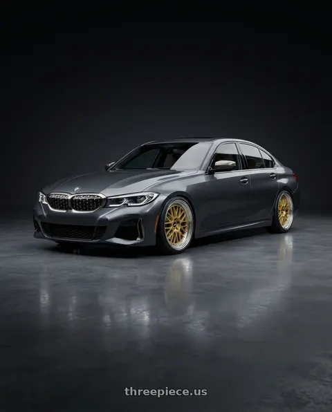 2020 BMW M340i with Work Zistance W10m 5x120 19x11.5+17 w disk Cool Light Silver wheels