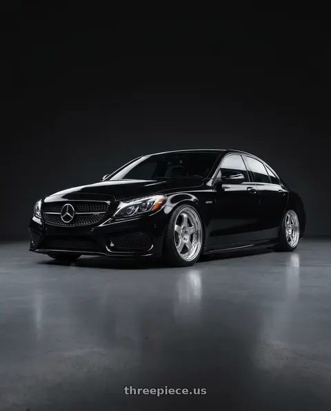 2018 Mercedes-Benz C43 AMG with SSR Professor SP1 5x112 19X8.5+30 SL Disk Silver wheels