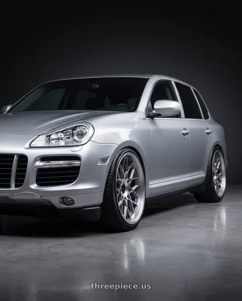 2005 Porsche Cayenne Turbo with Status ST005 MATRIX BLANK 24X10 +20 ANTH-MIR wheels