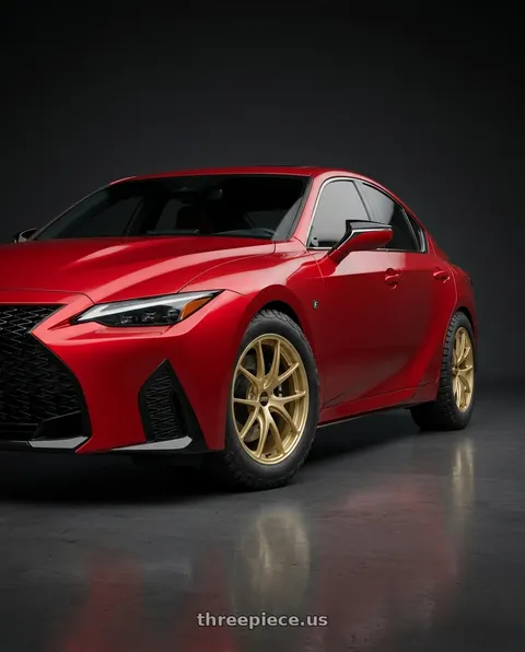 2023 Lexus IS500 with BBS RI-A 5x120 18x9.5+40 Gold wheels