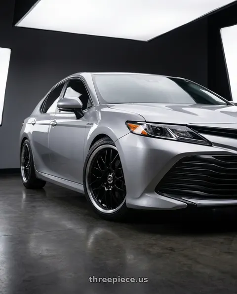2021 Toyota Camry Hybrid LE with Enkei Lusso 5x114.3 20x8.5+40 Black w/ Machine Lip wheels