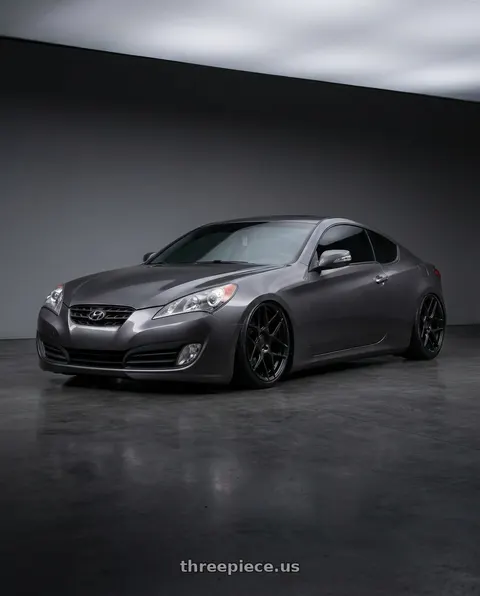 2014 Hyundai Genesis Coupe with Aodhan AFF2 5x114.3 19x8.5+35 Matte Black wheels