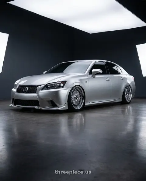 2015 Lexus GS350 with Work Emitz Chrome 5x108 19x9.5 +22 wheels