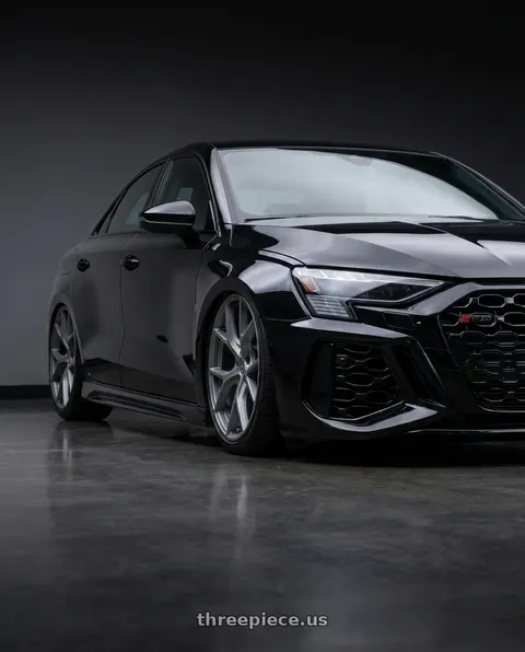 2022 Audi RS3 with Aodhan AFF2 5x112 19x9.5+35 Matte Gray wheels