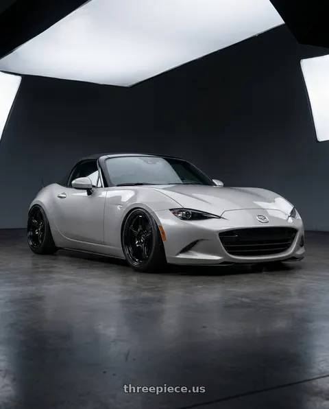 2021 Mazda MX-5 Miata with Gram Lights 57CR 5x114.3 17x9+12 Glossy Black wheels