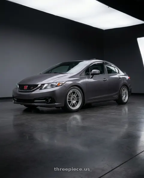 2015 Honda Civic Si with Enkei RPF1 5x114.3 18x8+35 Silver wheels