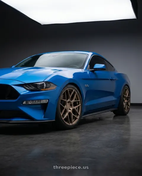 2022 Ford Mustang GT with Aodhan AFF2 5x114.3 19x8.5+35 Matte Bronze wheels