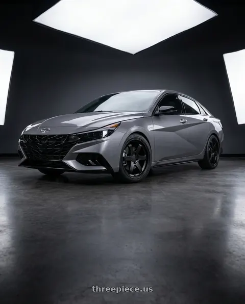 2023 Hyundai Elantra N with KATANA RACING KR08 5x114.3 18x8 +40 Matte Black wheels