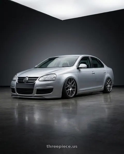 2009 Volkswagen Jetta with fifteen52 APEX 5x112 / 5x120 18x8.5 +35 FROSTED GRAPHITE (SATIN GREY) wheels
