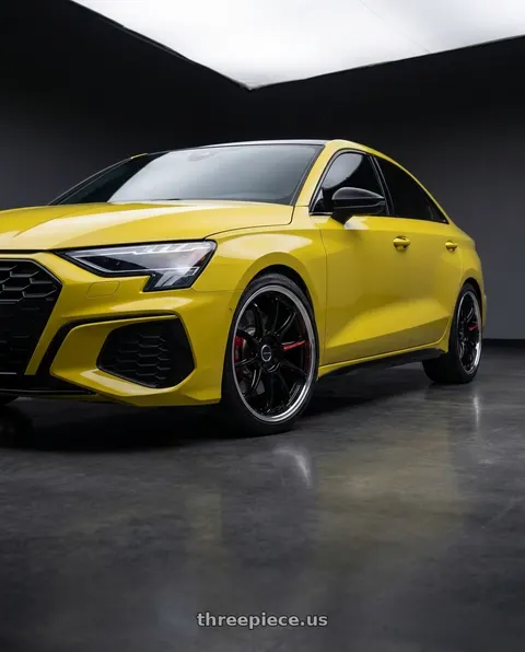 2023 Audi S3 with Work Zr10 2P 5x112 19x8.5 +45 Black wheels