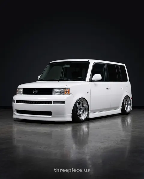 2006 Scion xB with Vors SP1 4x100/4x114.3 16x8  +20 Silver Machine Face Lip wheels