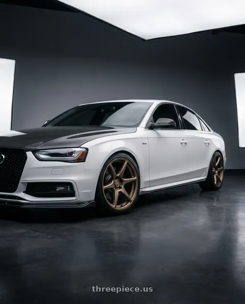 2014 Audi A4 Quattro with Kansei K11B Tandem 5X120 18x9 35 Bronze wheels